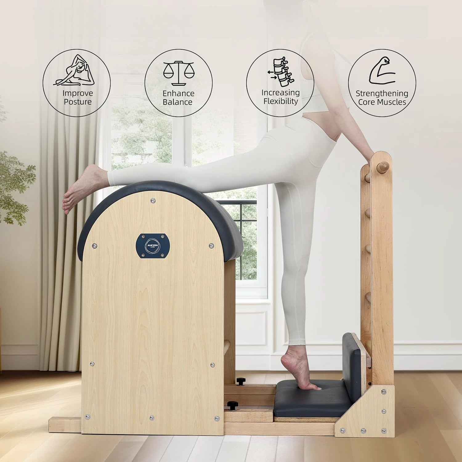 Germanic Beech Wood Pilates Equipment Ladder Barrel-Yongkang Hanmu